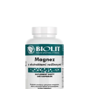 Biolit Magnez – suplement diety – kapsułki – 180 szt. – zdjęcie produktowe