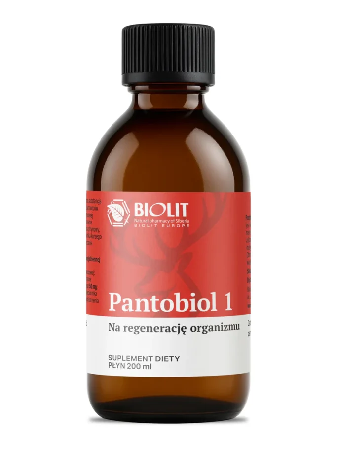 Pantobiol 1 – regeneracja organizmu – suplement diety – płyn 200 ml – zdjęcie produktowe